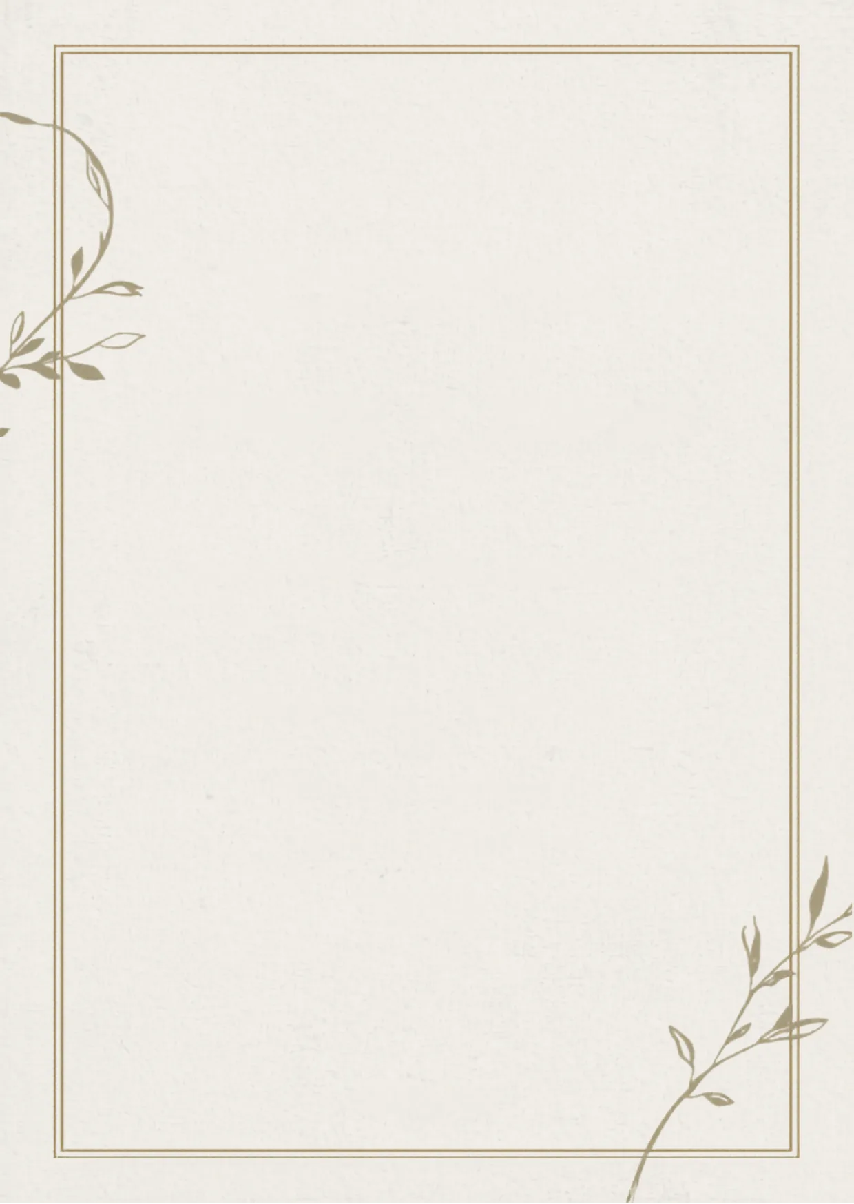Minimal botanical invitation frame